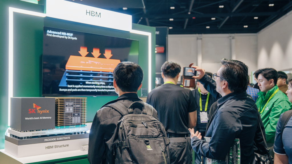 Visitors gather to see the latest AI memory innovations at SK hynix’s booth