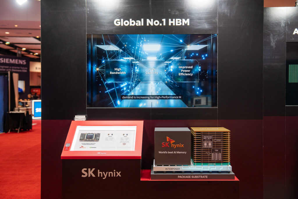 SK hynix’s 12-layer HBM4 and 16-layer HBM3E on display alongside NVIDIA’s B100 GPU