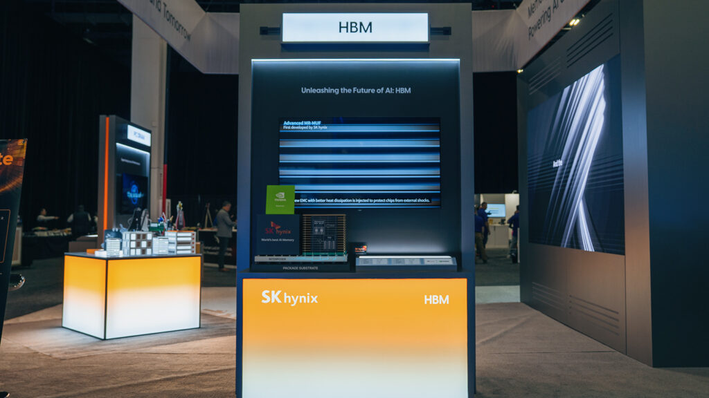The HBM section at the SK hynix booth