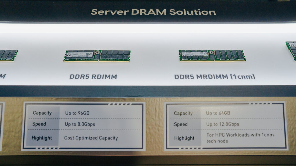 DDR5 RDIMM and an MRDIMM solution based on the 1c node