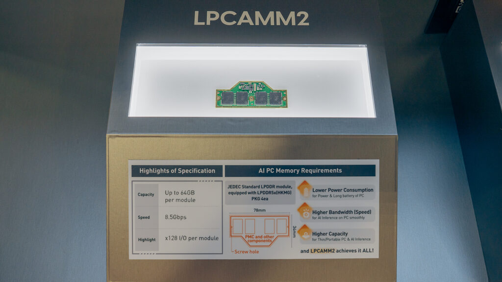 The high-performance and power-efficient LPCAMM2 in the PC DRAM section