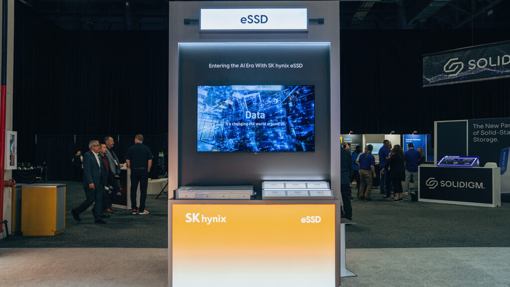 The eSSD section featured various next-generation NAND products
