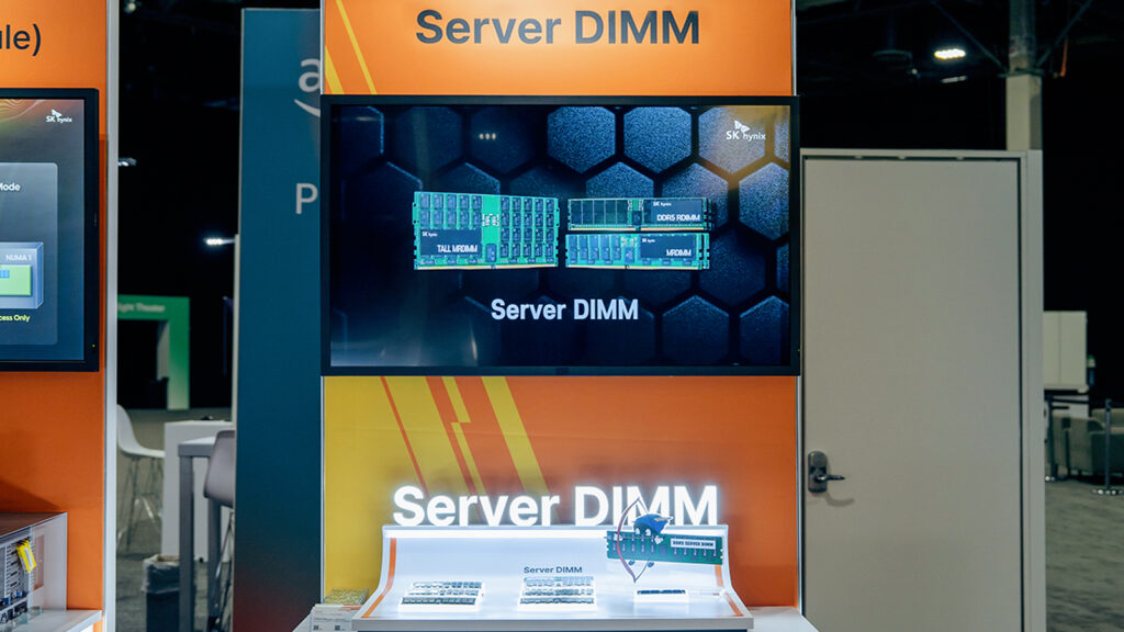 The Server DIMM section introducing a range of high-performance DDR5-based memory modules