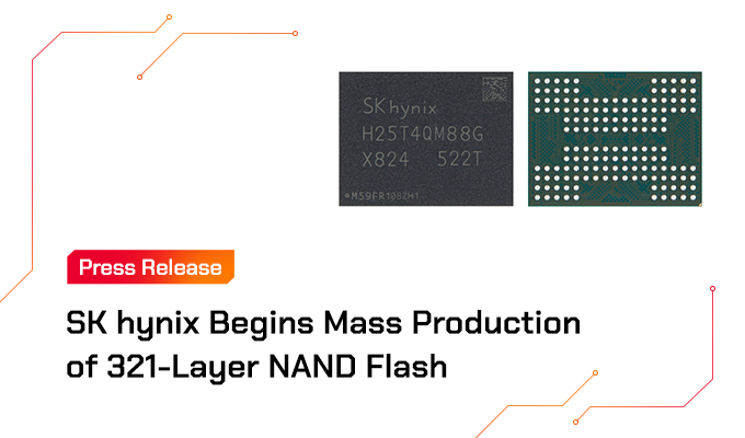 SK hynix Begins Mass Production of 321-Layer QLC NAND Flash