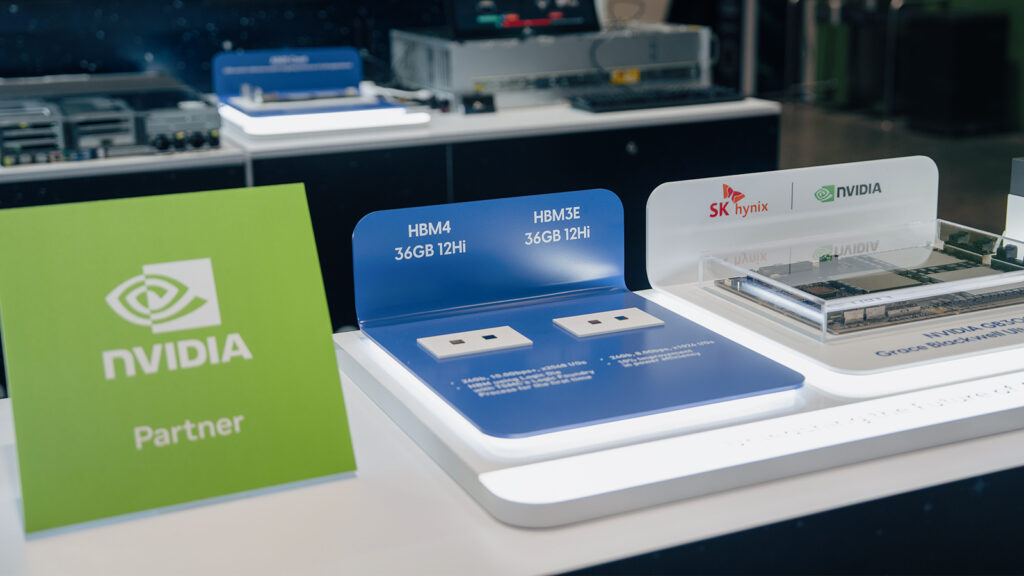 SK hynix’s HBM4 and HBM3E on display alongside NVIDIA’s GB300 Grace Blackwell GPU