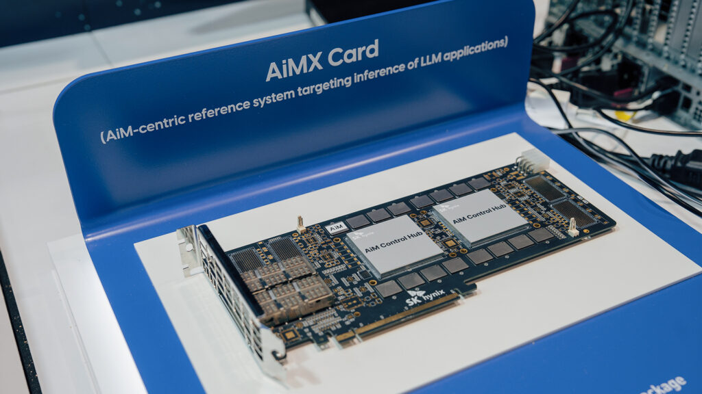 An AiMX card on display at the booth