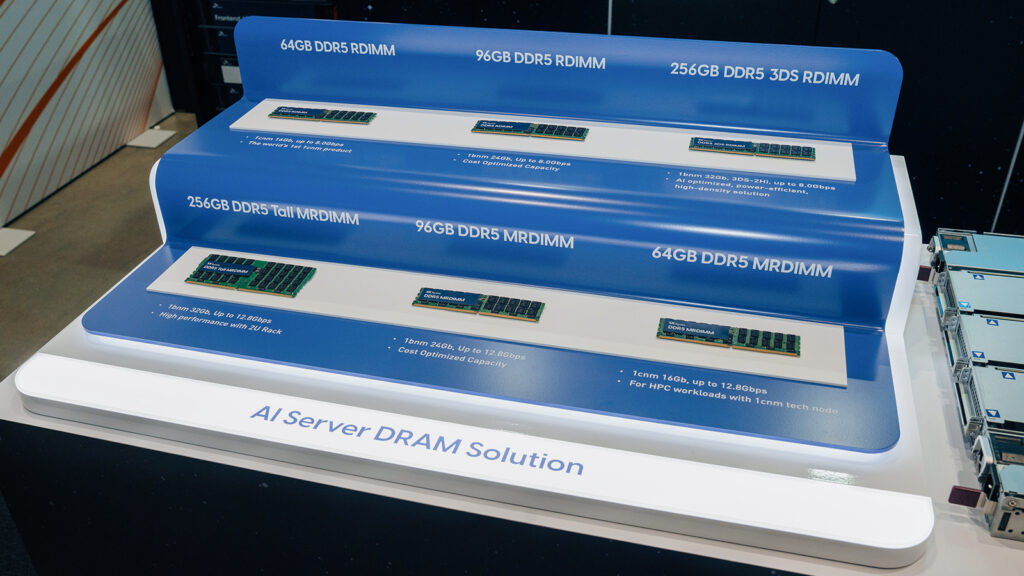 A diverse range of DRAM solutions showcased at the booth