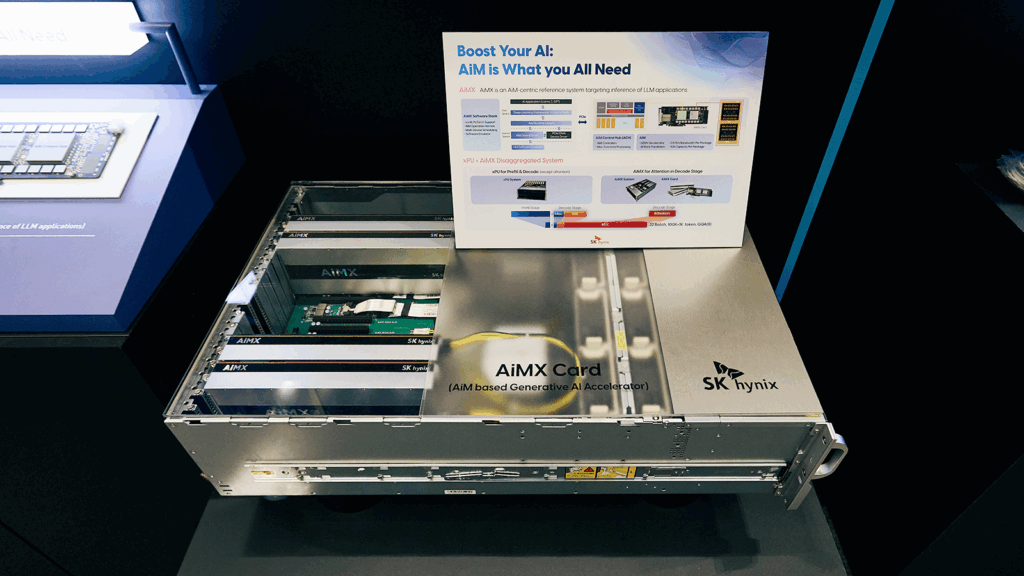 GDDR6-AiM and AiMX showcased by SK hynix