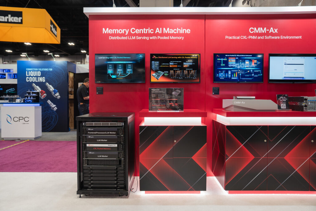 A demonstration of a memory-centric AI machine, which supports LLMs