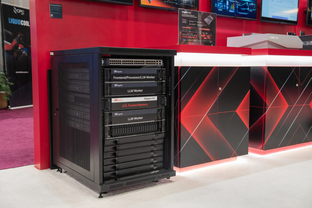 A demonstration of a memory-centric AI machine, which supports LLMs